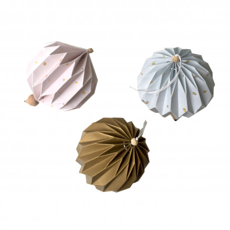 set van 3 ornamenten - Gold set van 3 ornamenten - Gold