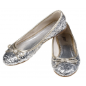 Glamoureuze zilveren ballerina schoentjes *