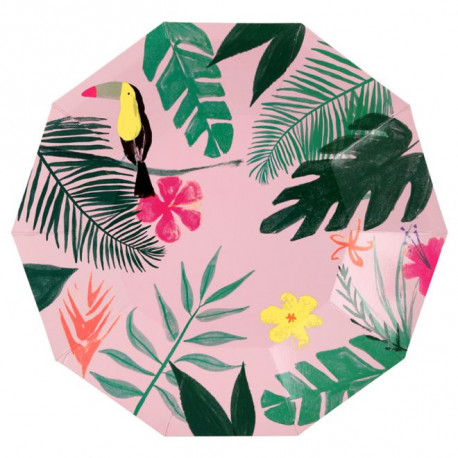 papieren borden Pink Tropical (large) papieren borden Pink Tropical (large)