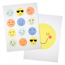 set van 2 Emoji posters