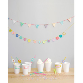 hippe DIY party kit met stickers