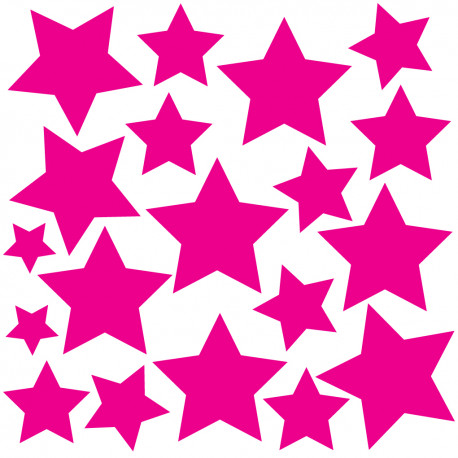 funky mini sticker met fluo sterrren funky mini sticker met fluo sterrren