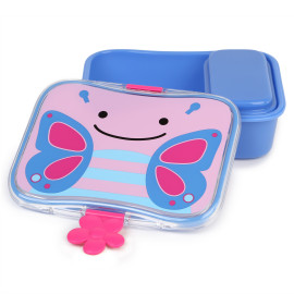 Toffe lunchbox met snackdoosje Zoo - vlinder