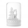 Witte sneeuwbol met 2 hertjes