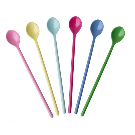 Set van 6 melamine lange lepels Classic Colors Set van 6 melamine lange lepels Classic Colors