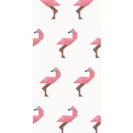 Behang Tangram Flamingo