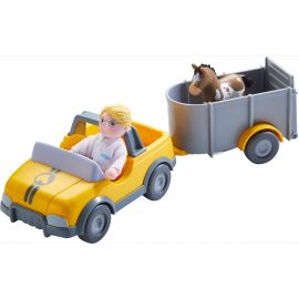 Little Friends Dierenartsauto met aanhangwagen
