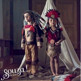 stoere indianen verkleedjurk met hoofdband 'Sihu' 5-7 jaar