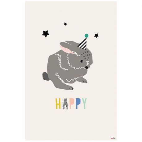 Grote poster Happy