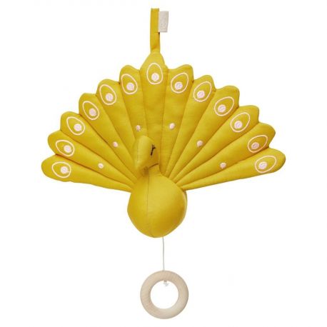 Muziekdoos peacock mustard Muziekdoos peacock mustard