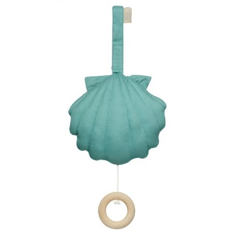 Muziekdoos sea shell canal green Muziekdoos sea shell canal green