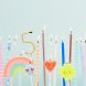 set pastel gestreepte verjaardags kaarsjes