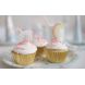 Set van 24 cupcake toppers eenhoorn