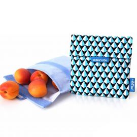 Afwasbaar en herbruikbaar snackzakje - Snack'n'Go - Tiles Blue